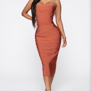 Cognac dress